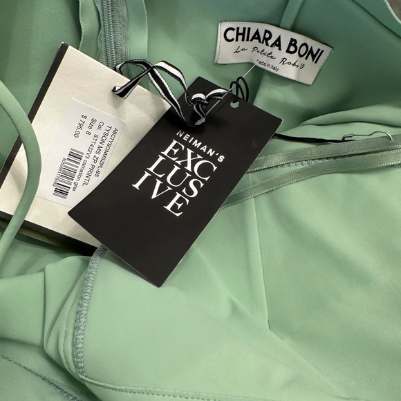 NWT Chiara Boni Exclusive Neiman Cocktail Party Pastel Floral Ruched Dress - Picture 11 of 15